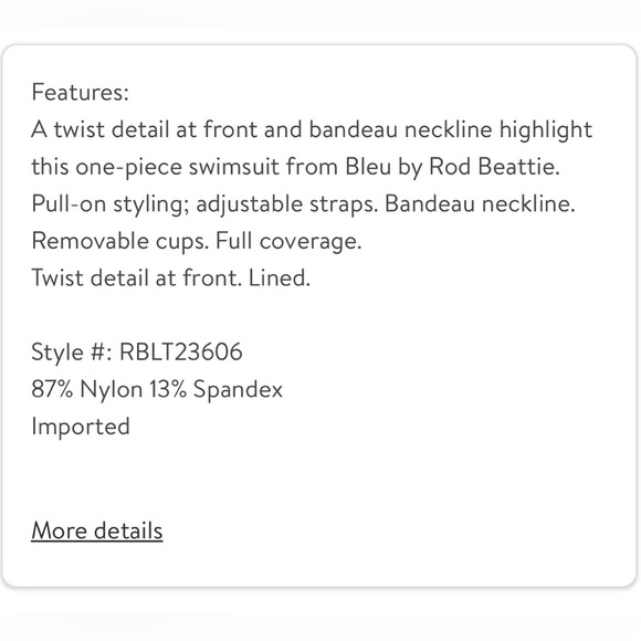 Bleu Rod Beattie Let's Get Twisted Draped One Piece Bandeau Swimsuit 10 Black - Picture 9 of 9